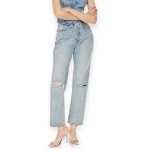 Aritzia Denim Forum The Joni High Rise Loose Jeans 90s Ripped 29L Size 24